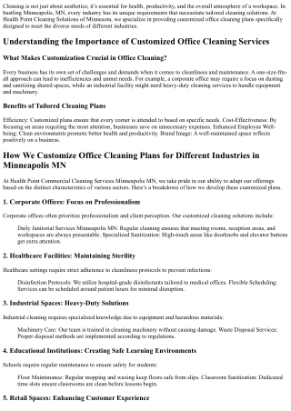 cleaning is not just about aesthetics