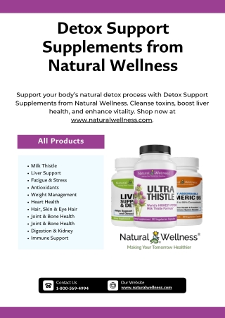 Detox Support Supplements from Natural Wellness - www.naturalwellness.com