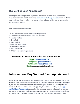 Top 05 Sites To Buy Verified Cash App Account In This Year