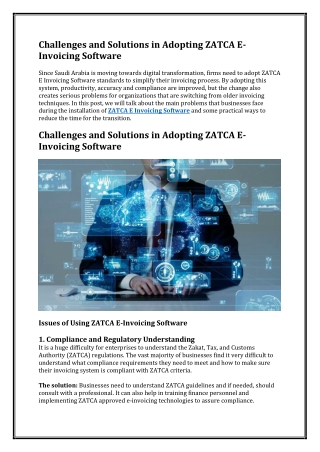 challenges and solutions in adopting zatca