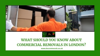What Should You Know About Commercial Removals in London?