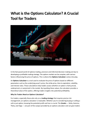What is the Options Calculator