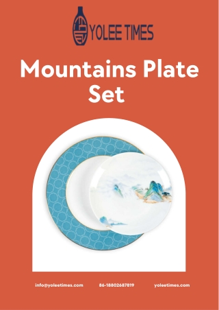 mountains plate set