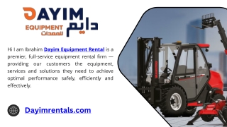 Rough Terrain Forklift for Rent: Heavy Duty Equipment