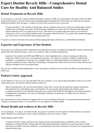 Dental Group of Beverly Hills