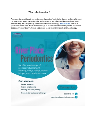 What is Periodontics ?