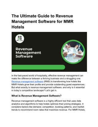 Revenue Management Software