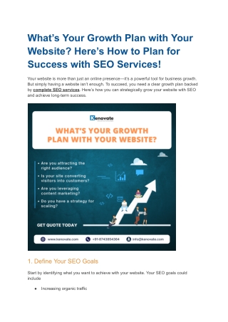 What’s Your Growth Plan with Your Website? Here’s How to Plan for Success with S