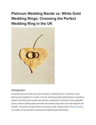 White Gold Wedding Rings: A Budget-Friendly Option for UK Couples