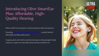 Olive SmartEar Plus Hearing Aid Machine Affordable, High-Quality Sound