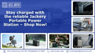 Stay charged with the reliable Jackery Portable Power Station – Shop Now!