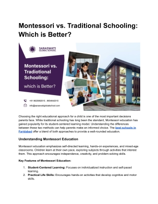 Montessori vs. Traditional Schooling_ Which is Better_