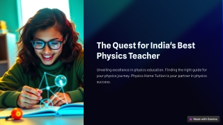 The Quest for India's Best Physics Teacher