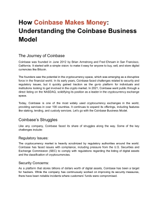 how coinbase makes money understanding