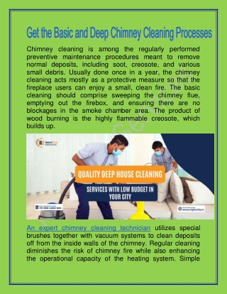 chimney cleaning is among the regularly performed