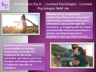 Kristin Davin Psy D. - Licensed Psychologist - Licensed Psychologist near me