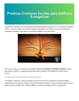 Predicas cristianas escritas