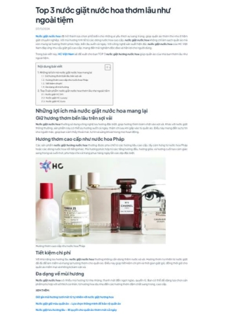 Top 3 nước giặt nước hoa thơm lâu như ngoài tiệm