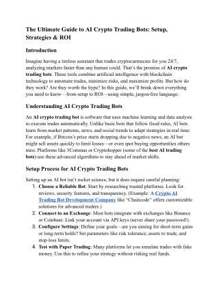 the ultimate guide to ai crypto trading bots