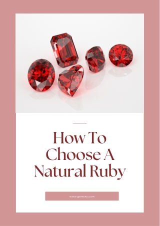 How To Choose A Natural Ruby