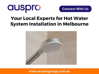 Your Local Experts for Hot Water System Installation in Melbourne