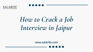 how to crack a job interview in jaipur