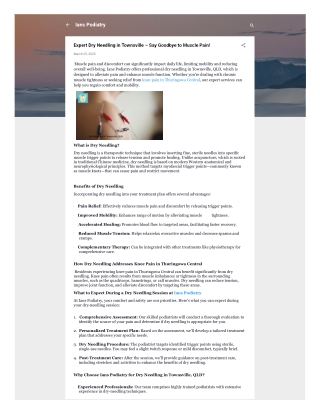 Expert Dry Needling in Townsville – Say Goodbye to Muscle Pain!​
