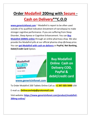 order modafinil 200mg with secure cash