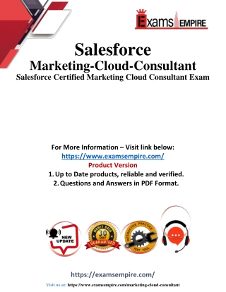 Marketing-Cloud-Consultant Questions and Answers pdf dumps