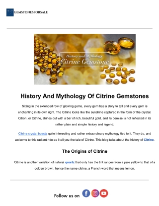 History And Mythology Of Citrine Gemstones.docx
