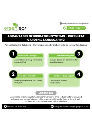 Advantages of Irrigation Systems