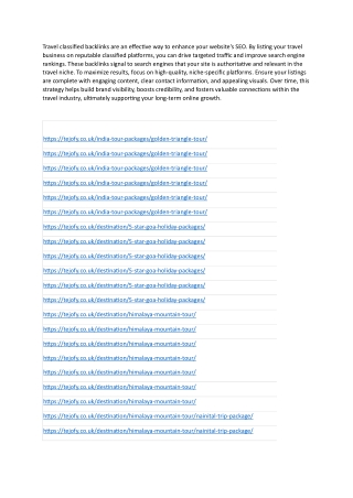 The Importance of Travel Social Bookmarking Backlinks for SEO