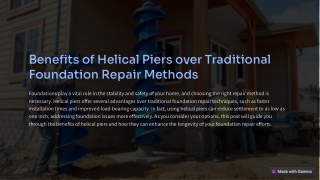 Helical Piers vs. Traditional Foundation Repair: The Superior Choice