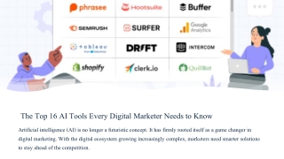 The Top 16 AI Tools Every Digital Marketer Needs to Know