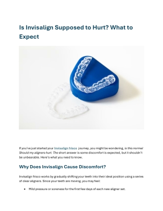is invisalign supposed to hurt what to expect