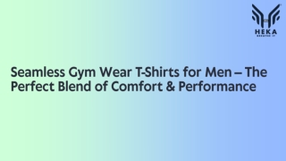Elevate Your Workout with Seamless Gym Wear T-Shirts for Men