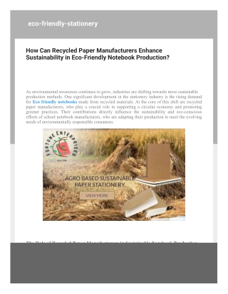 eco friendly stationery
