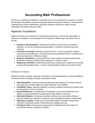 Accounting Math Professional