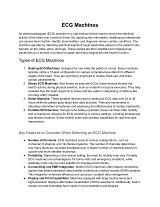 ecg machines