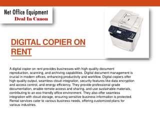 Copier Machine on Rental in Delhi: Smart Office Solutions for High- Quality