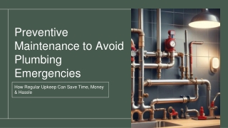 Preventive Maintenance to Avoid Plumbing Emergencies