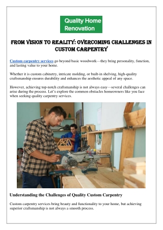 from vision to reality overcoming challenges