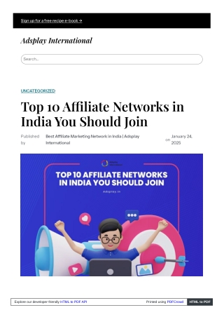 Top 10 Affiliate Networks in India You Should Join