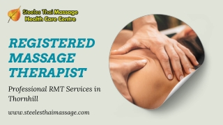 Registered Massage Therapist - Stress & Pain Relief Near Steeles