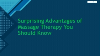 Surprising Advantages of Massage Therapy You Should Know