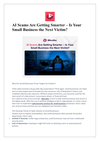 AI Scams Are Getting Smarter – Is Your Small Business the Next Victim?