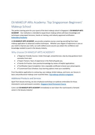 Makeup schools