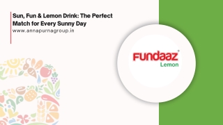 Sun, Fun & Lemon Drink The Perfect Match for Every Sunny Day