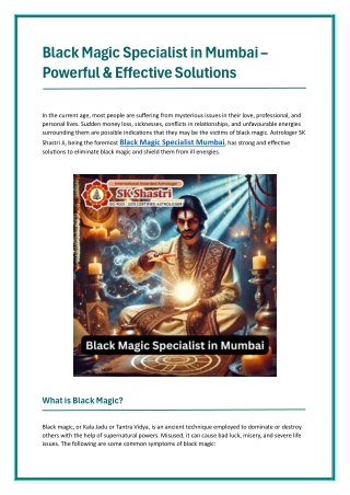 Black Magic Specialist in Mumbai