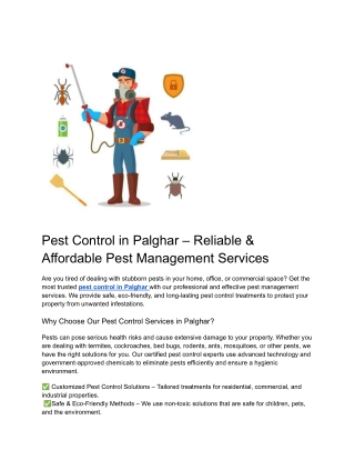 Pest Control in Palghar – Reliable & Affordable Pest Management Services (2)